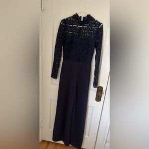 Navy lace jumpsuit